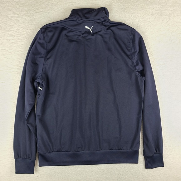 Puma Jacket Sweater Mens Large Dark Blue Full Zip‎ Performance Tech Golf - Picture 10 of 12